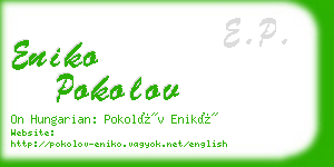 eniko pokolov business card